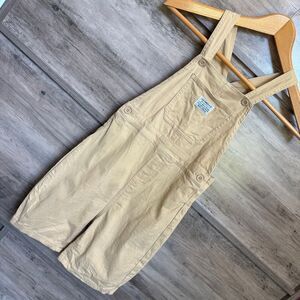 Levi's Tan Shortalls Overalls child 7 excellent preworn condition